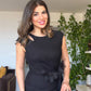 WAIST FLORAL DETAIL JUMPSUIT – BLACK