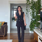 V-NECK SUIT - BLACK