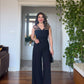 SATIN DETAILED JUMPSUIT - BLACK