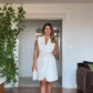 WRAP DRESS WITH CHAIN DETAILS - WHİTE