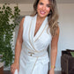 WRAP DRESS WITH CHAIN DETAILS - WHİTE