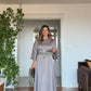 OVERSIZED BELTED MIDI DRESS – MINK