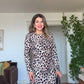 LEOPARD PRINT LONG SLEEVE MINI DRESS