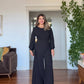 ELEGANT JUMPSUIT WITH STONE-EMBELLISHED BELT – BLACK