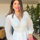 STONE BELT SLIT SUİT - ECRU