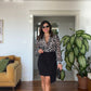 LEOPARD PRINT DRESS - BLACK