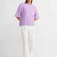 COTTON PADDED T-SHIRT - LILAC