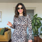 V-BACK LEOPARD DRESS