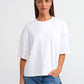 COTTON PADDED T-SHIRT - WHITE