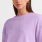 COTTON PADDED T-SHIRT - LILAC