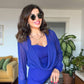STRAPLESS NECKLINE DRESS - ROYAL BLUE