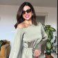 SHOULDER DETAIL DRESS - MİNT