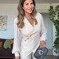 ASYMMETRIC CUT BLAZER SET - WHİTE