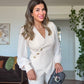 ASYMMETRIC CUT BLAZER SET - WHİTE