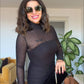 BLACK STONE DETALİED DOUBLE DRESS