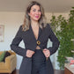 BUTTONED BLAZER SUIT – BLACK