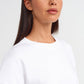 COTTON PADDED T-SHIRT - WHITE